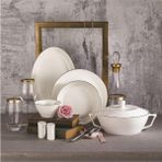 Daisy Home Korkmaz Lines Collection 58 Parça Yuvarlak Yemek Takımı - Option-1