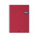 Daisy Home Lé 2017105/2 Defter Sert Kapaklı, Spiralli, 1.hamur Kağıt, 200 Sayfa, Bordo - -- - Option-1