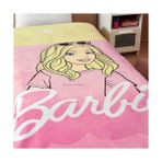 Daisy Home Malibu Çizgi Film Karakteri Pamuk-Polyester Karışım Battaniye, Sarı, Pembe, Tek Kişilik - 0 Siyah - --