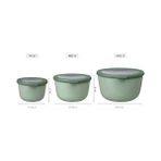 Daisy Home Mepal - Çok Amaçlı Cirqula Round 3 Parçalı Set – Kapaklı Saklama Kabı – Saklama Kutusu, Buzdolabı, Derin Dondurucu ve Mikrodalga Fırın Kabı Olarak Uygundur – 500 Ml, 1000 ml & 2000 ml – Nordic Denim - 1/100 Toz Ceviz