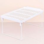 Daisy Home Metal Ayaklı Mutfak Banyo Rafı, Tezgah Üstü Organizer, Dolap Içi Düzenleyici, Plastik Raf, Beyaz 34.50 x 21,5 x 14 cm (Büyük) - Option-1 - Acı Kahverengi