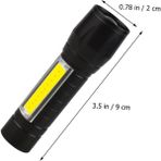 Daisy Home Mini LED El Feneri, Şarjlı, 5W, 200LM, 3 Mod Işık, Balıkçı Kamp Bekçi Feneri Şarjlı Odak Ayarlı Siyah Mini LED Fener - Option-1
