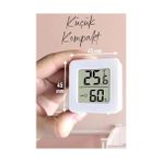 Daisy Home Mini Sıcaklık Nem Ölçer LCD Ekranlı Oda Termometre Duvara Takılabilen Masaüstü Isı Göstergesi - 02Y-Yeşil