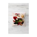 Daisy Home Pelangi Baba Christmas Yılbaşı Gizli Fermuarlı Kırlent Kılıfı Koltuk Yastık Kılıfı TAKIM(4ADET), Kırmızı 45 x 45 - Option-1 - 001-Renkli