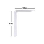 Daisy Home Raf Altı Ayak Raf Tutucu L Demir 16.5 x 23 cm Beyaz Montaj Aparatı (2 Adet) - Option-1