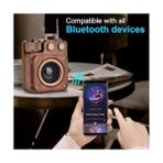 Daisy Home Retro Ahşap Görünümlü Bluetooth Hoparlör, Nostaljik Tasarım, Fm Radyo Özellikli, Kablosuz Bağlantı - Option-1