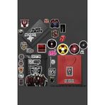 Daisy Home Rock Metal Sticker Paketi/bullet Journal Defter Çıkartma Ajanda Laptop Etiket 1 - Option-1 - -50 C