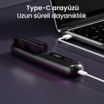 Daisy Home Şarjlı Taşınabilir Iyonik Saç Düzleştirici Fön Tarağı – Elektrikli Isıtmalı Tarak Saç Şekillendirici ve Hacimlendirici (Beyaz) - Option-1