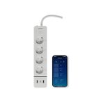 Daisy Home Smart Akıllı Çoklu Priz Wi-Fi 4 Ac Çıkışlı 2 Usb-A ve 1 Usb-C Portlu 7in1 180 cm Kablo ve Alexa Uyumlu Mobil Uygulama Kontrollü 3680W Güç Kapasiteli X7087 - 1 Adet - Ahşap