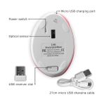 Daisy Home Y08 Dikey Kablosuz 2.4g Sessiz Şarjlı 6 Tuşlu Vertical Mouse 1600DPI 400MAH Pembe