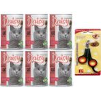 Daisy Kuzu Etli 6x400 gr Kedi Konservesi + Tırnak Makası