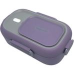 Daisy Store Bento 550ML Lunchbox Tek Katlı Çelik Sefer Tası Yemek Kutusu (Mor-Gri) - Kestane Akaju - Option-1