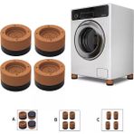 Daisy Store Beyaz Eşya Ayağı Çamaşır Makinesi Mobilya Titreşim Önleyici Kaydırmaz 4 Lü Set Kahverengi (8,5 Cm) - 001-Renkli - Option-1