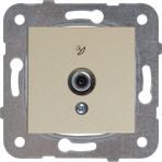 Daisy Store / Bronz Uydu Prizi F Kon 10 Db Mekanizma+Düğme Kapak - 1 Adet - Ahşap