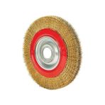 Daisy Store Dairesel Fırça, Pirinç Kıllı, 125 mm Çap, Saçaklı Metal Tel, Endüstriyel Temizlik ve Parlatma Için - Option-1