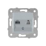 Daisy Store / Gümüş Data ve Nümeris CAT5E ve Cat3 Mekanizma ve Düğme/kapak Vakumlu Paket - Option-1 - Ahşap