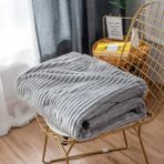 Daisy Store Tek Kişilik Fitilli Yumuşak Dokulu Tv Battaniye 120X170 cm Açık Gri - 2328M - 1 x 32 x 27 cm