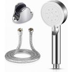 Daisy Store Turbo Duş Başlığı, Yüksek Basınçlı El Duşu, 5 Fonksiyonlu Duş Başlığı (Krom Turbo Set) - 1 lt