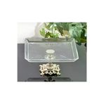 daisyglass Metal Ayaklı Kare Sunum Servis Tabağı GMSTBK