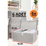 DaisyHome 6 Adet Kapaklı Kutu Hurç Mega Boy 70*40*30* Çok Amaçlı Kutu Hurç