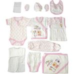 Daisymini Kız Bebek Hastane Çıkışı 11 Parça Nakış Işlemeli Yenidoğan Zıbın Takımı - 0 - 6 Ay - Pembe