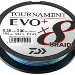 Daiwa Tournament X8 Braid EVO+ 0,30 mm, 23,4 kg/51,6 lbs, 300 m, Çok Renkli, Örgülü Olta İpi, 12762-130