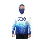 Daiwa Uzun Kollu Kapişönlü Uv Tişört 2xl Mavi