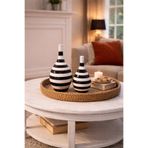 daiza home Ev Dekorasyon Aksesuarı 2 li Damla Şişe Dekoratif Obje Siyah Zebra
