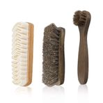 DAJOOEE At kılı Parlak Ayakkabı Fırça kiti, 3'lü Paket Cila Dauber Aplikatörleri Mikrofiber Cilalama Fırçası İçerir