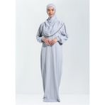 Dakka Kadima Namaz Elbisesi Pamuk 100% Tek Parça - 01-Gri - Standart