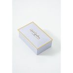 Daks Premium Metal Hediye, Takı ve Saklama Kutusu - Beyaz & Gold (94 x 59 x 36 mm)