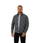 Daksel Erkek Siyah Renk Desenli Kaşe Mont, 2XL