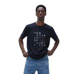 DAKSEL Erkek%100 Pamuk New York Brooklyn Baskılı T-Shirt, Bisiklet Yaka, Kısa Kollu, Rahat Kesim, 14 Renk Seçeneği (Lacivert, M)