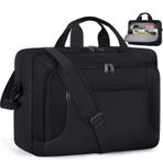 Dakuly Laptop Çantası 17,3 inç Laptop Evrak Çantası Büyük Su Geçirmez Laptop Çantası Erkekler Kadınlar için İş Ofis İş Bilgisayar Çantası 17 İnç Ayarlanabilir Omuz Messenger Çanta, Siyah