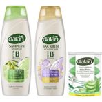 Dalan Onarıcı Bakım Şampuan 450 ml + Dalan Saç Kremi 450 ml + Dalan Klasik Aloe Vera 110X4=440 gr