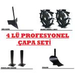 Dalaz, Flash 300 Çapa Makinası Uyumlu 4 Lü Set Ark Açma,Pulluk,Demir Teker Takımı