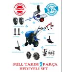 Dalaz Turbo 930-D Pro Dizel Çapa Makinası 70, Beygir Dökümgövde 24X Bıçaklı,4 Vites Full Set 8 Parça