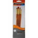 Daler Rowney 216920401 Synthetic Gold Taklon 4'lü Fırça Seti