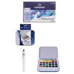 Daler Rowney Aquafine 24'lü Tablet Suluboya Canson Suluboya Defteri 18x25cm 300gr Fırça Uçlu Kalem