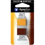 Daler Rowney Aquafine 2'li Naples Yellow-Burnt Umber Sulu Boya Tablet