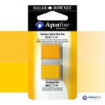 Daler Rowney Aquafine 2li Sulu Boya Tableti 618 Cadmium Yellow Deep Hue - 640 Gamboge Hue - Renkli - Standart