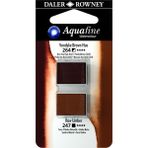 Daler Rowney Aquafine 2'li Vandyke Brown Raw Umber Taş Sulu Boya Seti İkili Paket
