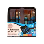 Daler & Rowney Naturel Hair Akrilik,yağlı,guaj Boyaya Uygun Fırça Seti 10 Lu Set Çantalı