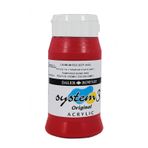 Daler Rowney System 3 504 Cadmium Red Depp 500ml Akrilik Boya