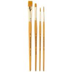 Daler Rowney Taklon Fırça Seti Kısa Sap 4'Lü #3 (216920402)
