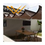 Dalga Örtü Örtüsü, U Şekilli Geri Çekilebilir Tente, Bahçe, Veranda, Plaj Barbekü, Çardak için Kalın ve Pürüzsüz Kumaş, 3,28 x 19,68 Ayak, Sürgülü Kapak