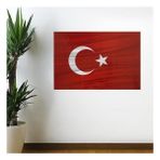 Dalgalanma Efektli Manyetik Duvar Stickerı Türk Bayrağı 75 x 50 cm