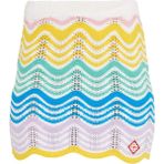 Dalgalarla Örgü Etek - Multicolor - S