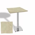 Dalgalı Kare Bistro Wermodin Masa 67X67 Cm Tokyo Serisi (Kromnikel) - Golden Marble