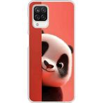 Dali Design Samsung Galaxy A12 Uyumlu Şeffaf Kılıf 4 Peluş Panda Tasarımlı